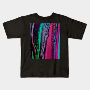 Colorful acrylic fluid art Kids T-Shirt